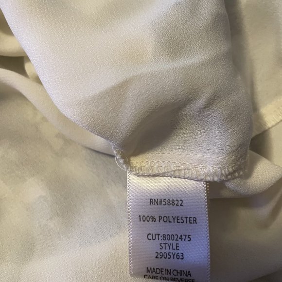 Women's MAX STUDIO Stretch White Blue Floral Smocked Waist Dress Size Small, NWT - Picture 9 of 10